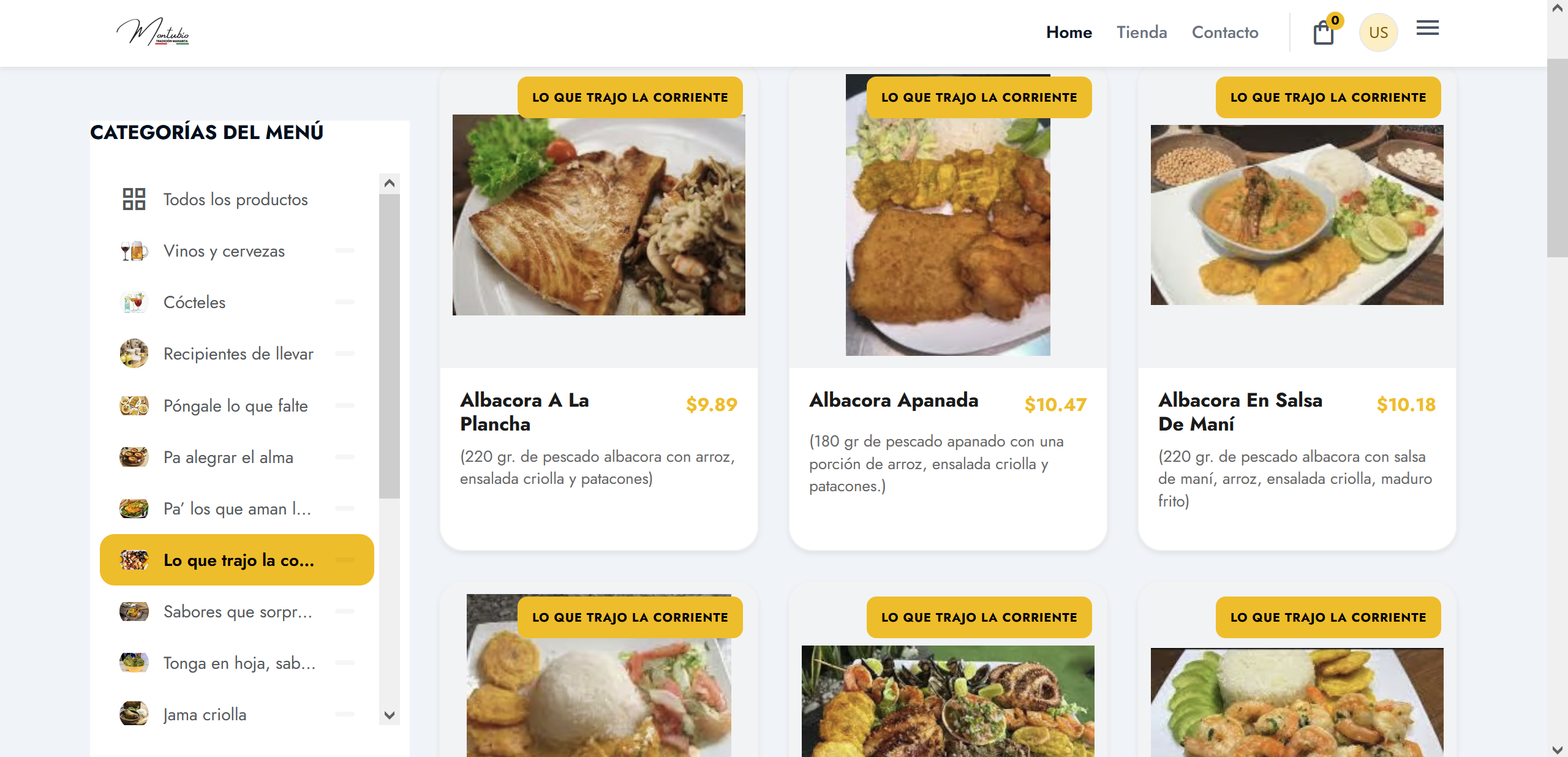 Tienda online Manaba con catálogo de productos sincronizado al inventario de Bilanx